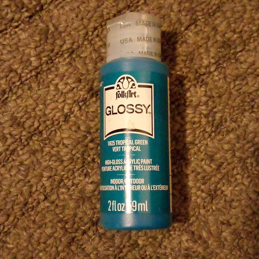 🆕 TROPICAL GREEN HIGH GLOSS ACRYLIC PAINT (INDOOR/OUTDOOR) 2 FL. OZ.